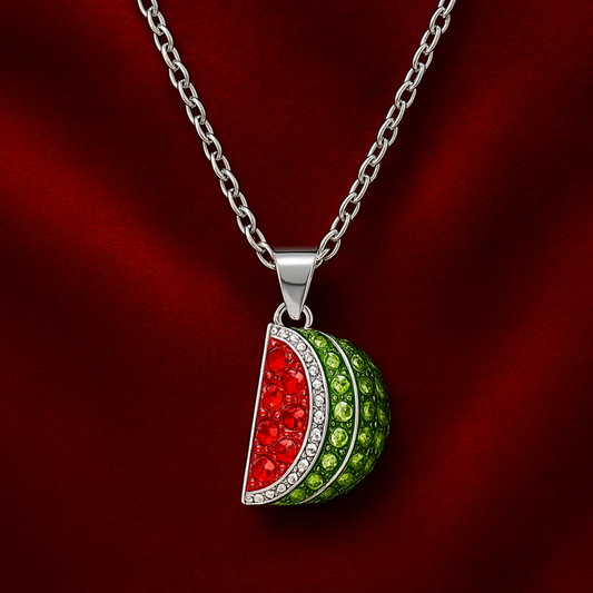 Iced Watermelon Slice Chain (Rhinestone)