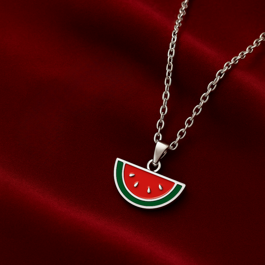Stainless Steel Watermelon Pendant (Silver or Gold)